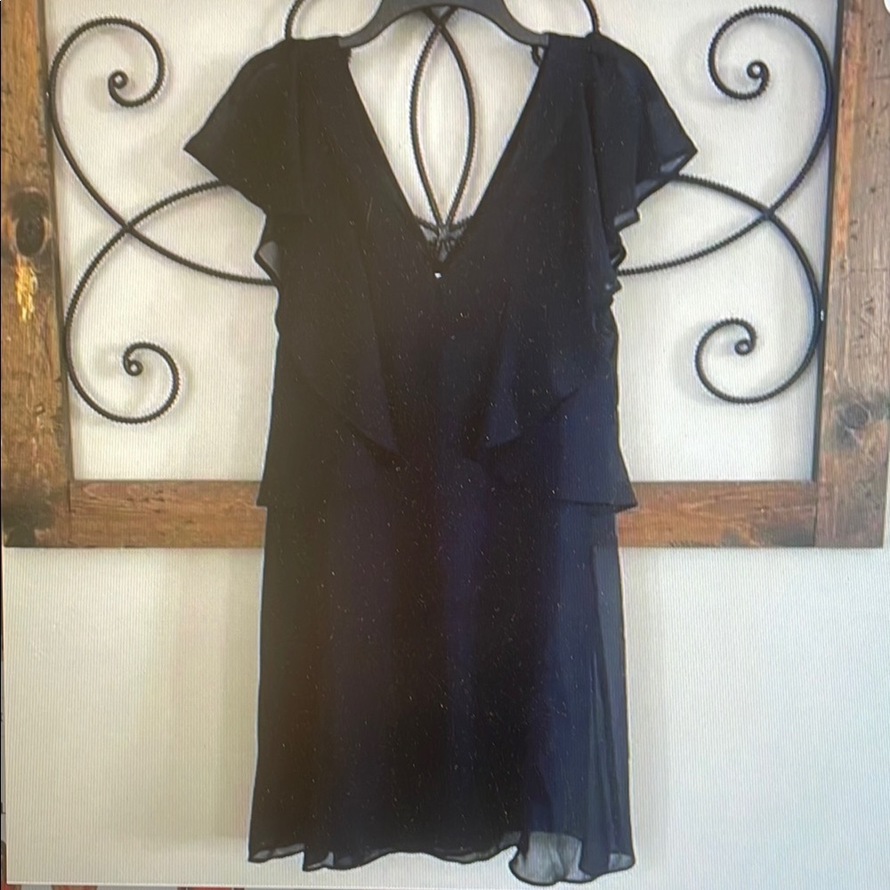 Elegant Black Ruffle Dress